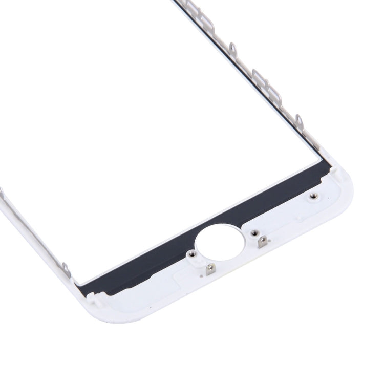 Lente de Cristal Exterior de Pantalla Frontal con Marco de Bisel de Pantalla LCD Frontal y Adhesivo OCA Transparente Para iPhone 7 (Blanco)