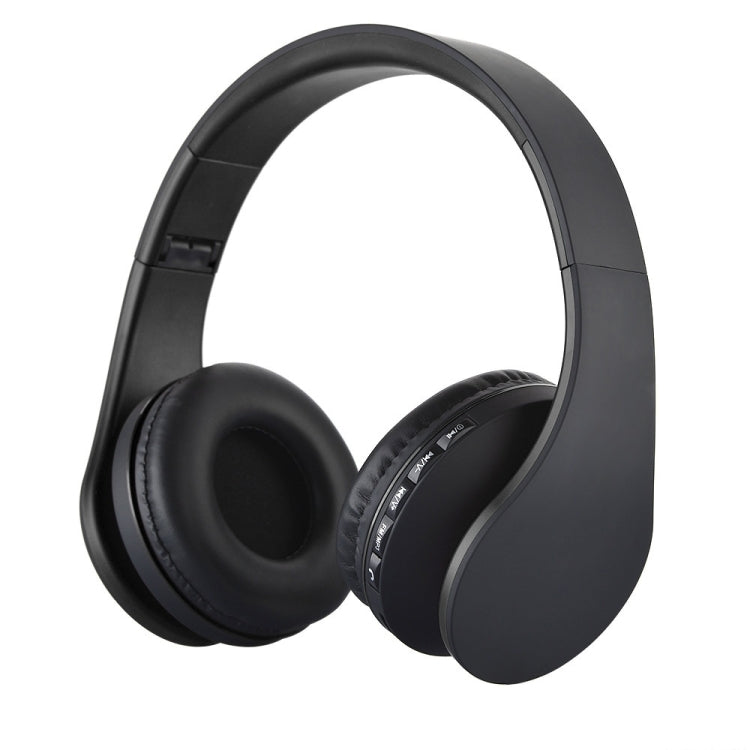 BTH-811 Foldable Stereo Wireless Bluetooth Headphones with MP3 Player FM Radio for Xiaomi iPhone iPad iPod Samsung HTC Sony Huawei and Other Audio Devices (Black)