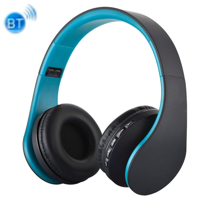 BTH-811 Auriculares Bluetooth Inalámbricos Stereo plegables con reproductor MP3 Radio FM para Xiaomi iPhone iPad iPod Samsung HTC Sony Huawei y otros dispositivos de Audio (Azul)