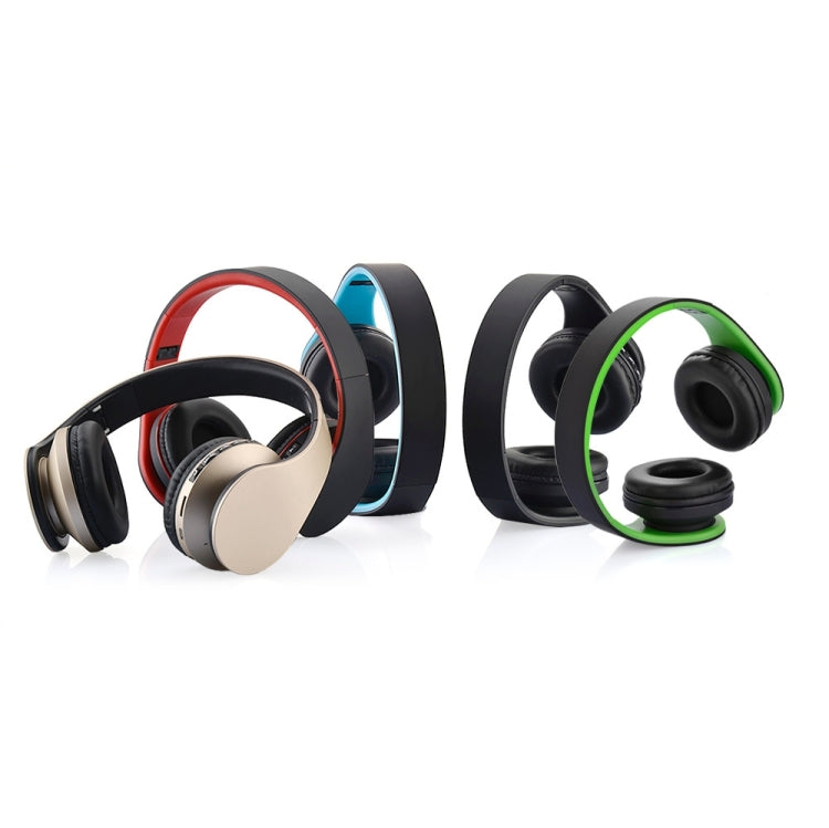 BTH-811 Auriculares Bluetooth Inalámbricos Stereo plegables con reproductor MP3 Radio FM para Xiaomi iPhone iPad iPod Samsung HTC Sony Huawei y otros dispositivos de Audio (Rojo)