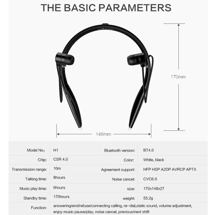 ZEALOT H1 Stereo de alta calidad HiFi Inalámbrico para el cuello Deportes Bluetooth 4.1 Auriculares en la Oreja con Micrófono