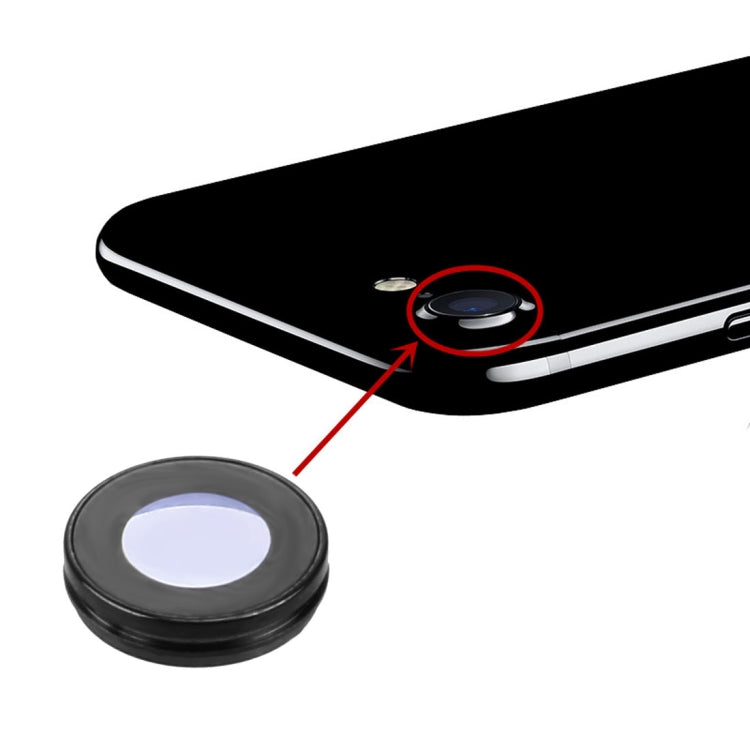 Couvercle d'objectif de caméra arrière pour iPhone 7 (noir)