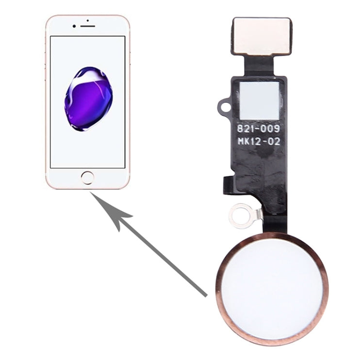 Botón de Inicio Para iPhone 7 no compatible con identificación de Huellas Dactilares (Oro Rosa)