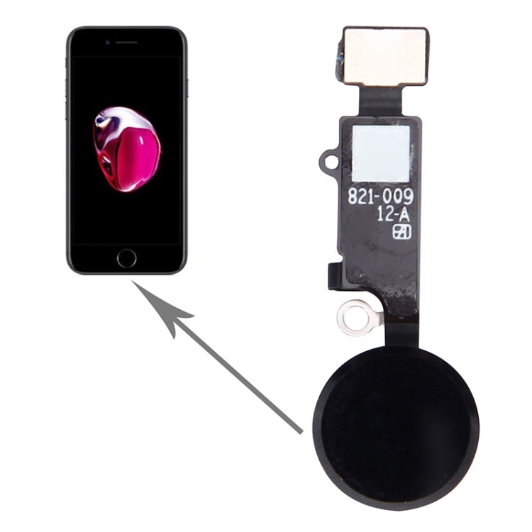 Botón de Inicio Para iPhone 7 no compatible con identificación de Huellas Dactilares (Negro)