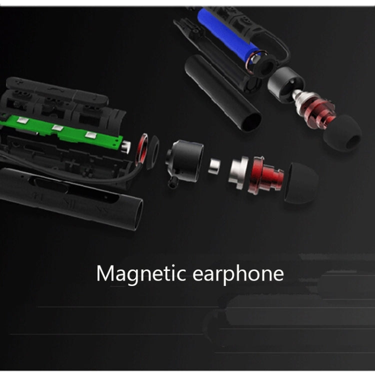 Remax RB-S6 In-Ear Wire Control Sport Neckband Magnetic Suction Wireless Bluetooth Headphones with Mic Prend en charge les appels mains libres pour iPhone Samsung HTC Sony et autres téléphones intelligents (Noir)