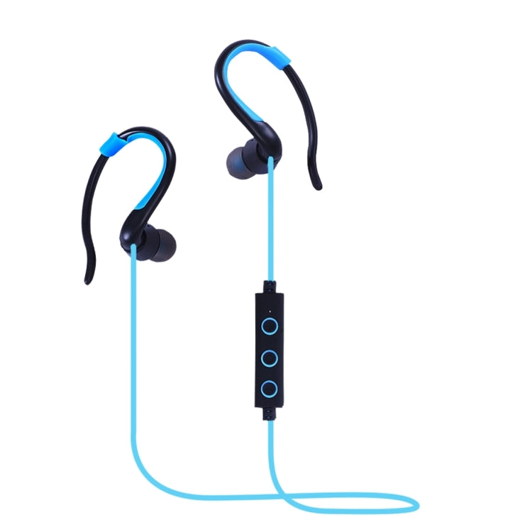 In-Ear Hook Wired Control Bluetooth Wireless Sports Headphones for iPad iPhone Galaxy Huawei Xiaomi LG HTC and Other Smart Phones (Blue)