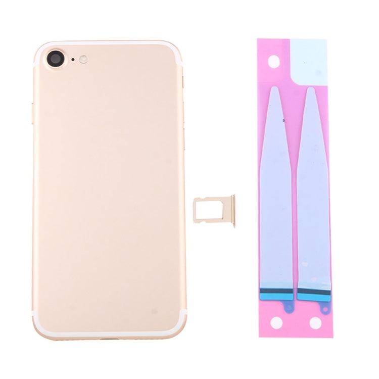 Battery Back Cover Assembly with Card Tray for iPhone 7 (Gold)