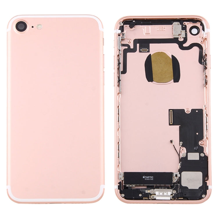 Battery Back Cover Assembly with Card Tray for iPhone 7 (Rose Gold)
