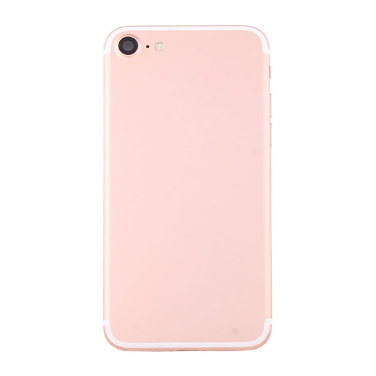 Assemblage de coque arrière de batterie avec plateau de carte pour iPhone 7 (or rose)