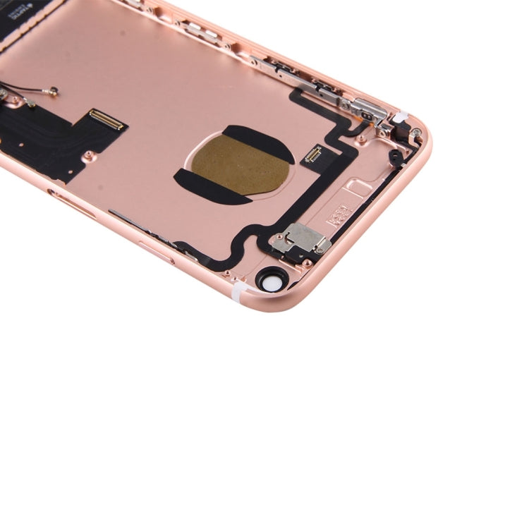 Assemblage de coque arrière de batterie avec plateau de carte pour iPhone 7 (or rose)