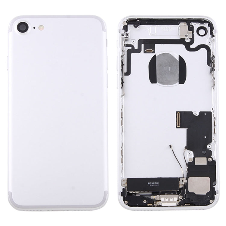 Battery Back Cover Assembly with Card Tray for iPhone 7 (Silver)