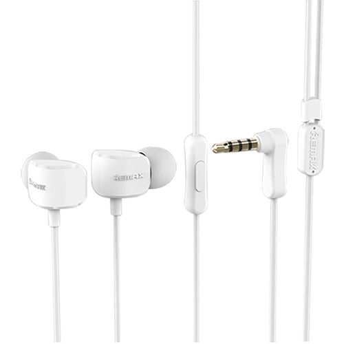 Remax RM-502 Elbow 3.5mm In-Ear Wired Bass Sports Headphones with Mic (White)