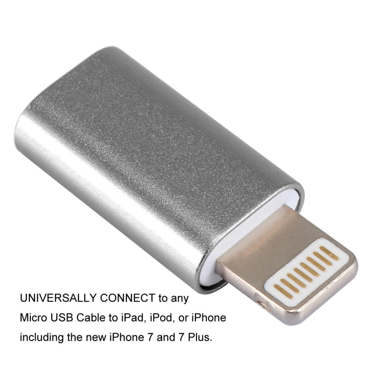 Enkay Hat-Prince Aluminum Alloy 8 Pin Male to Micro USB Female Data Transmission Charging Adapter For iPhone XR / iPhone XS Max / iPhone X XS / iPhone 8 8 Plus / iPhone 7 7 Plus / iPhone 6 6s 6 Plus 6s Plus / iPad (Flock)