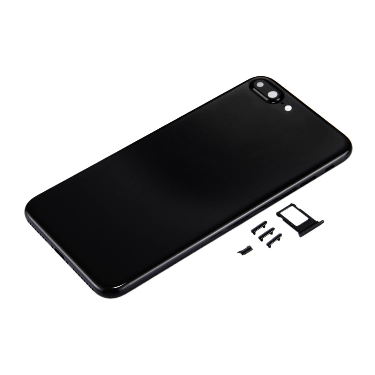 6 in 1 For iPhone 7 Plus (Battery Cover + Card Tray + Volume Control Key + Power Button + Mute Switch Vibrate Key + Signal) Full Assembly Housing Cover (Jet Black)