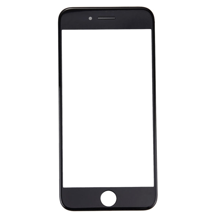 Lente de Cristal Exterior de Pantalla Frontal con Marco de Bisel de Pantalla LCD Frontal Para iPhone 7 Plus (Negro)
