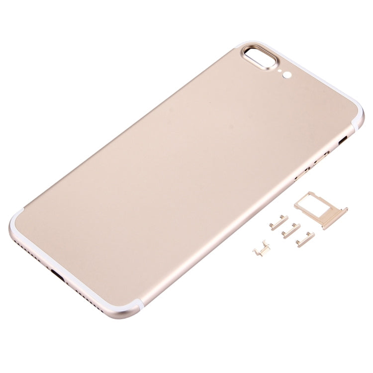 5 in 1 For iPhone 7 Plus (Battery Cover + Card Tray + Volume Control Key + Power Button + Mute Switch Vibrator Key) Full Assembly Housing Cover (Gold)