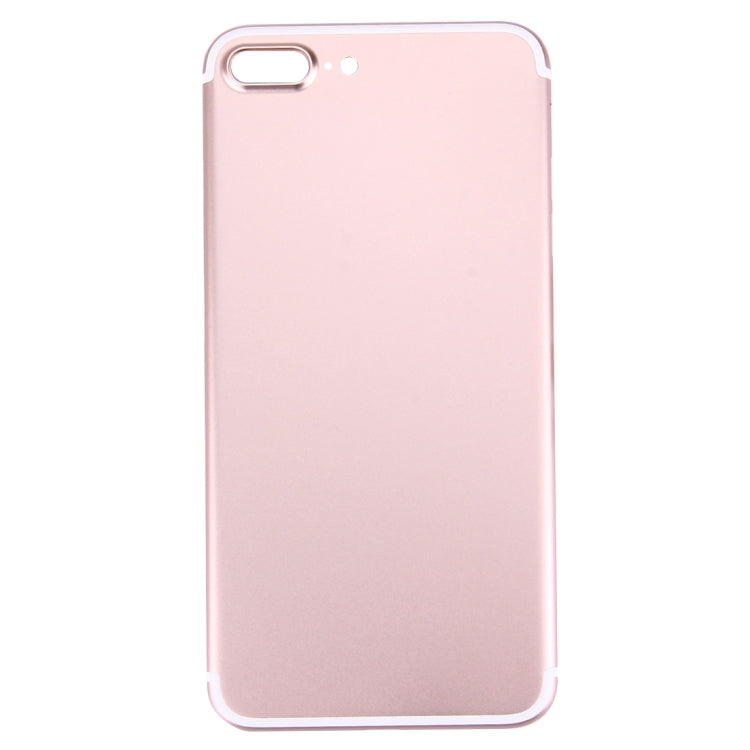 5 en 1 Para iPhone 7 Plus (Tapa de Batería + Bandeja Para Tarjetas + Tecla de Control de Volumen + Botón de Encendido + Tecla Vibradora del interruptor de Silencio) Cubierta de la Carcasa de Montaje Completo (Oro Rosa)