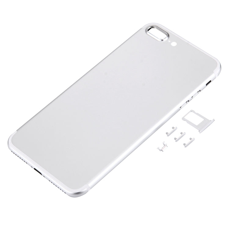 5 in 1 For iPhone 7 Plus (Battery Cover + Card Tray + Volume Control Key + Power Button + Mute Switch Vibrator Key) Full Assembly Housing Cover (Silver)