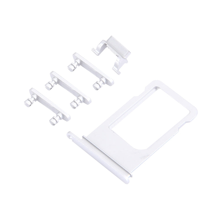 Bandeja de Tarjeta + Tecla de Control de Volumen + Botón de Encendido + Tecla Vibradora con interruptor de Silencio Para iPhone 7 Plus (Plata)