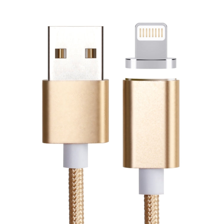 Weave Style 5V 2A 8 Pin to USB 2.0 Magnetic Data Cable Cable length: 1.2m (Gold)