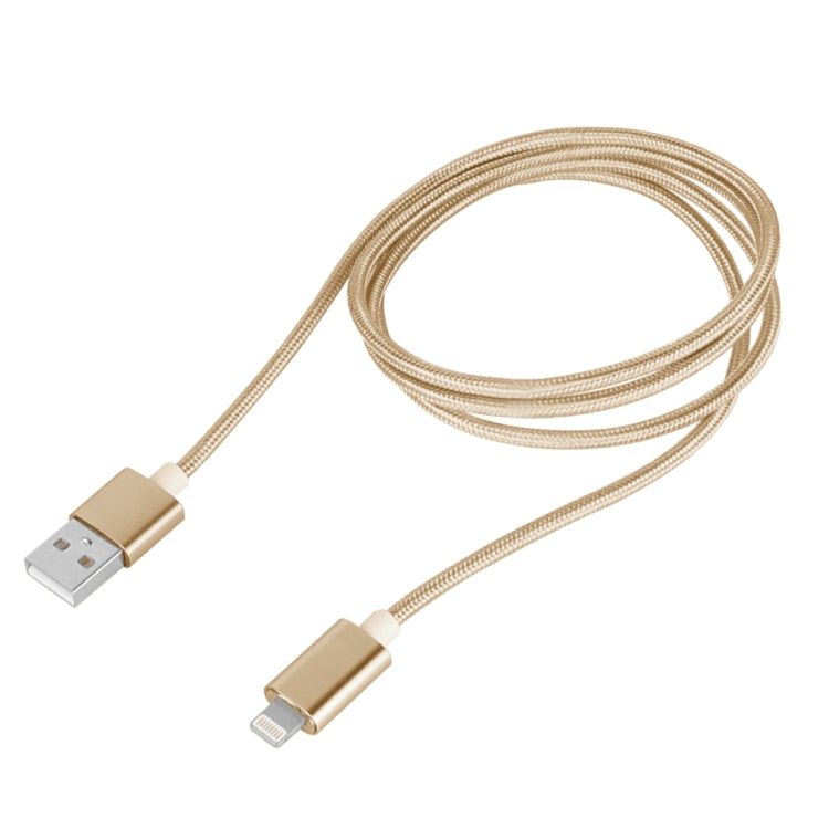 Câble de données magnétique Weave Style 5V 2A 8 broches vers USB 2.0 Longueur du câble : 1,2 m (doré)