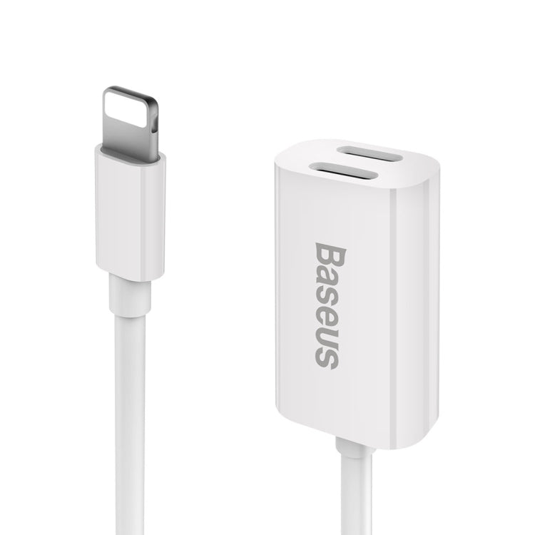 BASOUS L36 0.12M 2.1A 8 PIN a dos Cargas de 8 Pines y Adaptador de transferencia de Datos adecuado Para iPhone 7 y 7 Plus / iPhone 6 y 6s (Blanco)