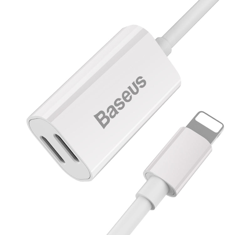 BASOUS L36 0.12M 2.1A 8 PIN a dos Cargas de 8 Pines y Adaptador de transferencia de Datos adecuado Para iPhone 7 y 7 Plus / iPhone 6 y 6s (Blanco)