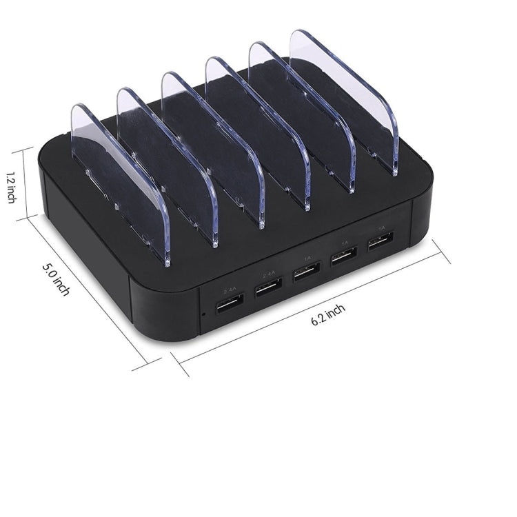 Chargeur intelligent rapide portable 5V 30W 5 ports USB avec câble de charge