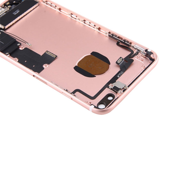 Conjunto de Tapa Trasera de Batería con Bandeja Para Tarjetas Para iPhone 7 Plus (Oro Rosa)