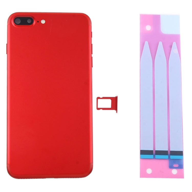 Assemblage de coque arrière de batterie pour iPhone 7 Plus avec plateau de carte (rouge)