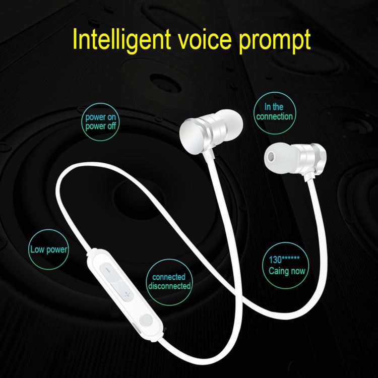 X3 Magnetic Absorption Sports Bluetooth 5.0 In-Ear Headphones with HD Mic Support Hands-Free Calls Distance: 10m (White)
