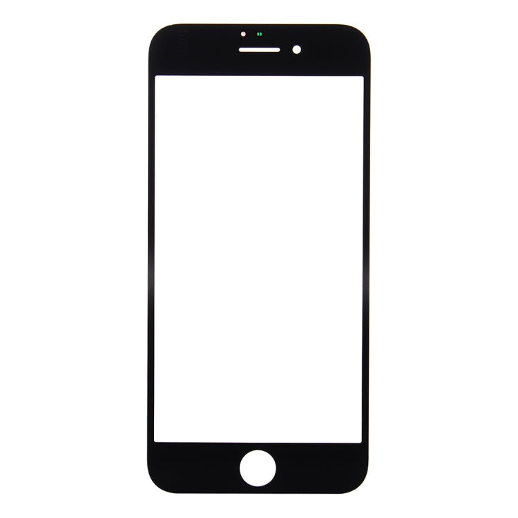 Lentille en verre extérieure de l'écran avant pour iPhone 8 (noir)