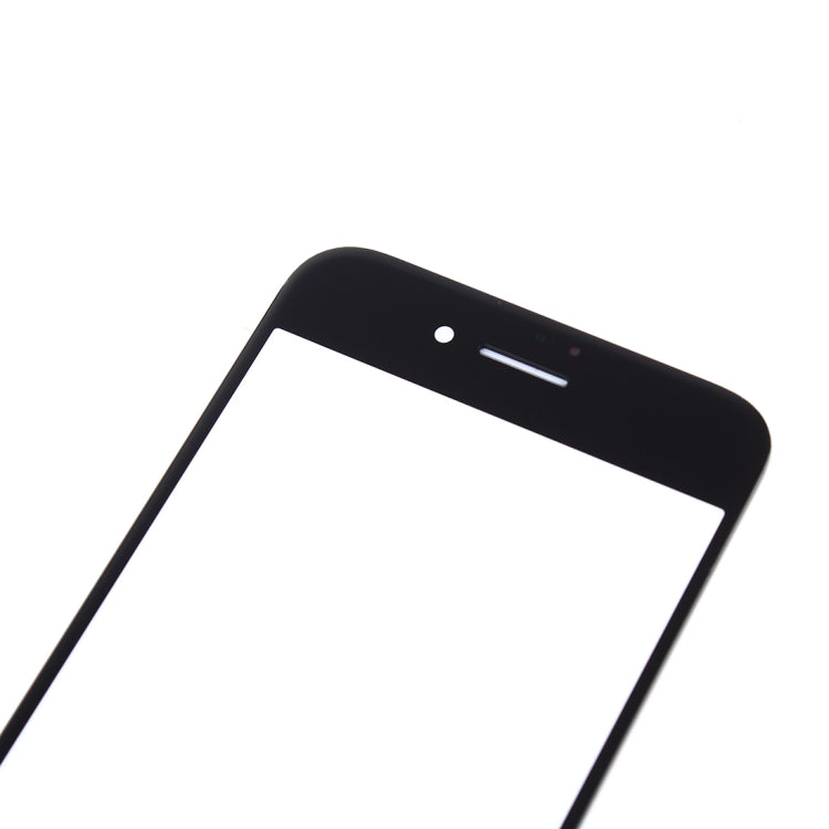 Lentille en verre extérieure de l'écran avant pour iPhone 8 (noir)