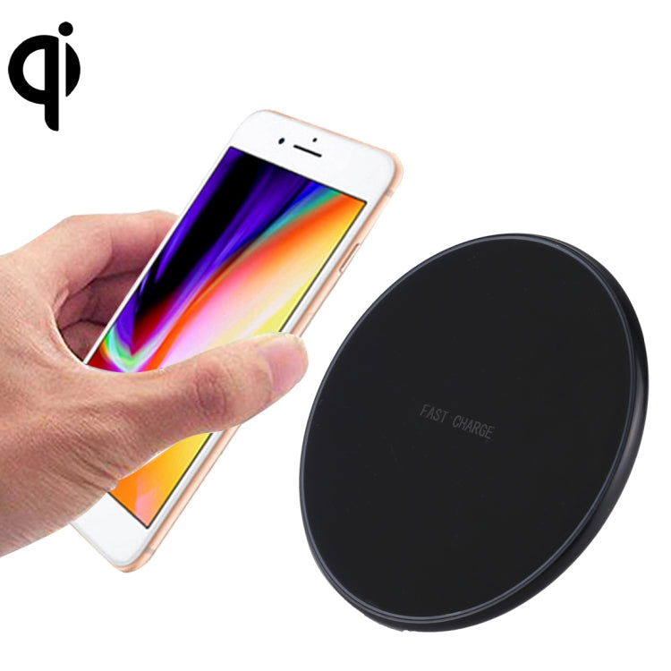 DC 9V 1.67A / 5V 1A Round Shape Universal Qi Standard Standard Fast Wireless Charger with Indicator Light