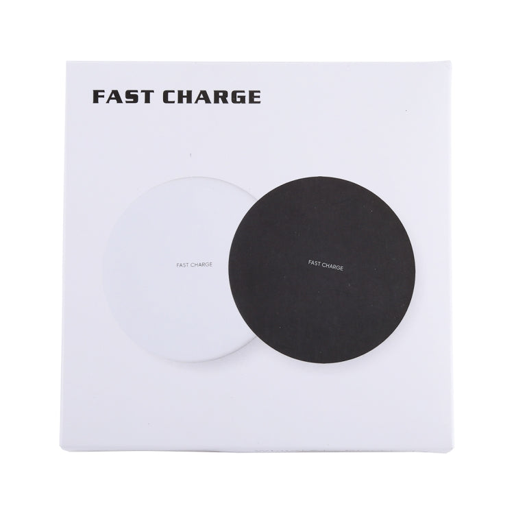 9V 1A / 5V 1A Round Shape Universal FAST QI Standard Wireless Charger (White)