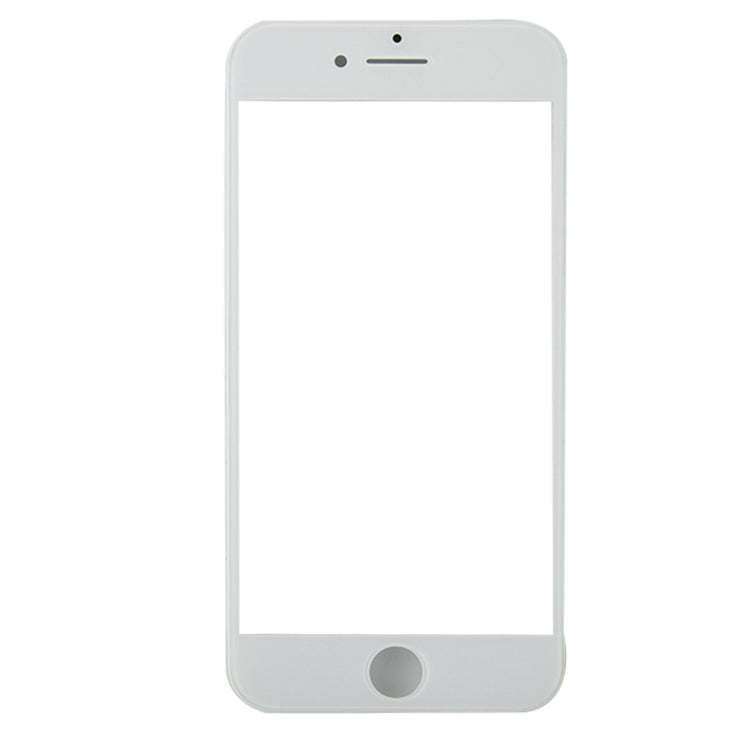 Lentille extérieure en verre d'écran avant avec cadre de lunette d'écran LCD avant et adhésif OCA transparent pour iPhone 8 (blanc)
