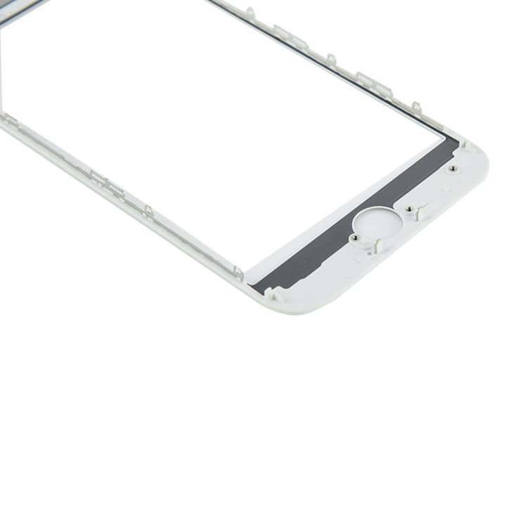 Front Screen Outer Glass Lens with Front LCD Screen Bezel Frame and Clear OCA Adhesive for iPhone 8 (White)