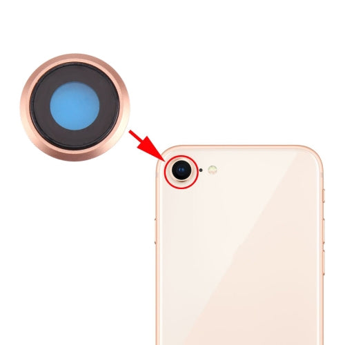 Anneau d'objectif de caméra arrière pour iPhone 8 (Or)