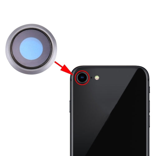 Anneau d'objectif de caméra arrière pour iPhone 8 (Argent)