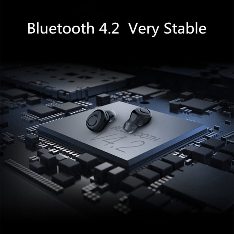 X-I8S Auriculares internos Portátiles con Bluetooth V4.2 para deportes al aire libre con caja de Carga (Negro)