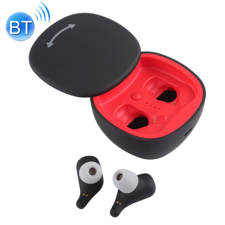 A2 TWS Outdoor Sports Portable In-ear Bluetooth V5.0 + EDR Earphone with 360 Degree Rotation Charging Box (Black)