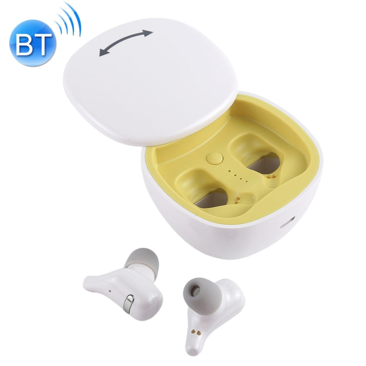 A2 TWS Écouteurs intra-auriculaires portables Bluetooth V5.0 + EDR pour sports de plein air avec boîte de chargement à rotation à 360 degrés (Blanc)