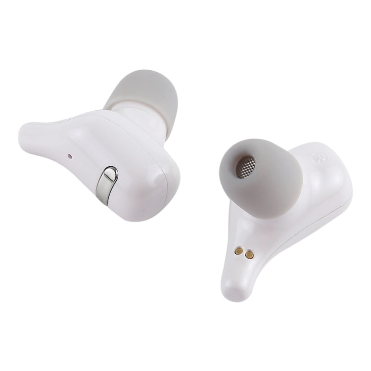A2 TWS Écouteurs intra-auriculaires portables Bluetooth V5.0 + EDR pour sports de plein air avec boîte de chargement à rotation à 360 degrés (Blanc)