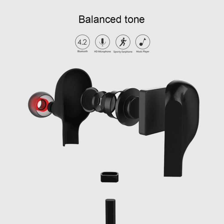 Remax RB-S18 Wireless Bluetooth V4.2 In-Ear Headphones with HD Mic for iPad iPhone Galaxy Huawei Xiaomi LG HTC and other Smartphones (Black)