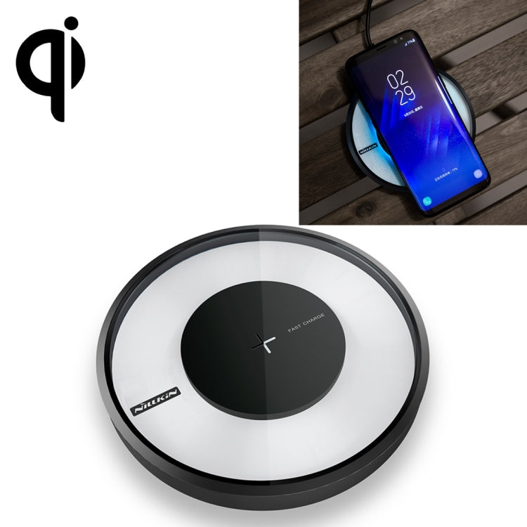 Nillkin 5V / 2A 9V / 1.7A Input Magic Disk 4 Smart Qi Standard Fast Wireless Charger with LED Indicator For iPhone Galaxy Sony Lenovo HTC Huawei and other Smartphones
