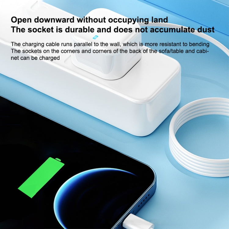 WK WP-U117 20W Type-C / USB-C + USB Fast Charging Travel Charger Power Adapter with light UK Plug