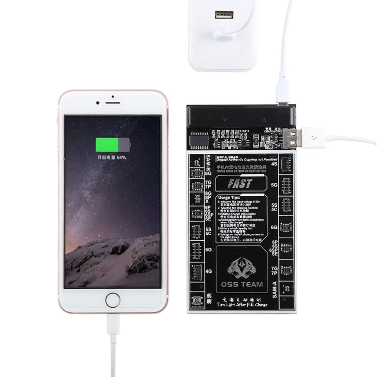 Batterie Smartphone W218 Outil de Charge Rapide 2 en 1 et Plaque Activée Pour iPhone X &amp; 8 Plus &amp; 8 &amp; 7 Plus &amp; 6S Plus &amp; 6S &amp; 6 Plus &amp; 6 &amp; 5C &amp; 5SE &amp; 5S &amp; 5 &amp; 4S &amp; 4
