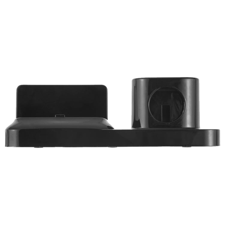 Support de station de charge rechargeable sans fil pour téléphone portable et casque avec interface micro USB + USB-C / Type-C + 8 broches (noir)