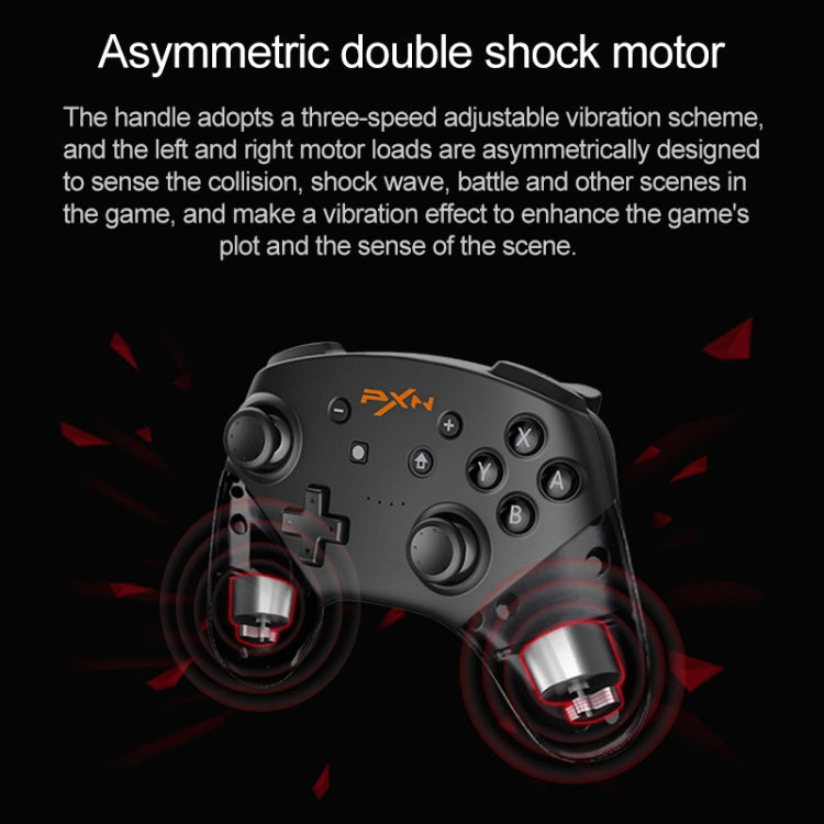 PXN PXN-V9607 Wireless Bluetooth Game Handle Controller with SomatoSensory Vibration For Nintendo Switch / PC
