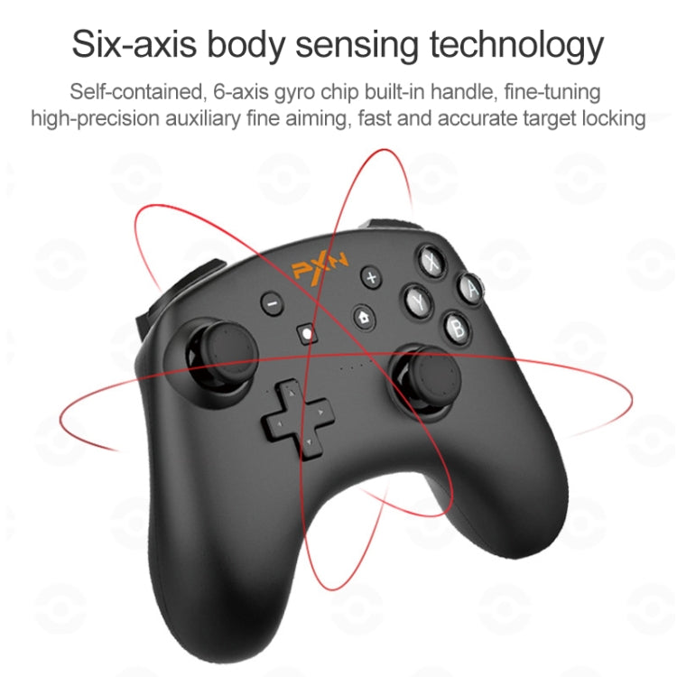PXN PXN-V9607 Contrôleur de poignée de jeu sans fil Bluetooth avec vibration somatosensorielle pour Nintendo Switch / PC